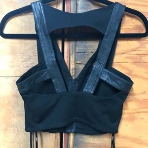 Ladakh Tops - Ladakh Black Zip Front Crop Top Ladakh Tops - Ladakh Black Zip Front Crop Top
